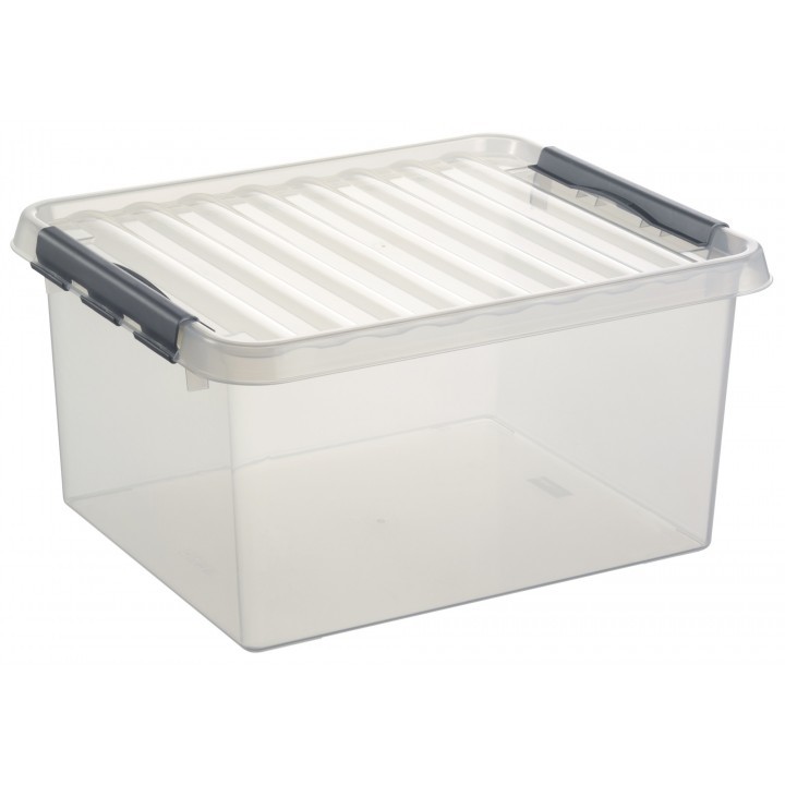 Q-line Box 36L, transparent/metallic, 500 x 400 x 260 mm